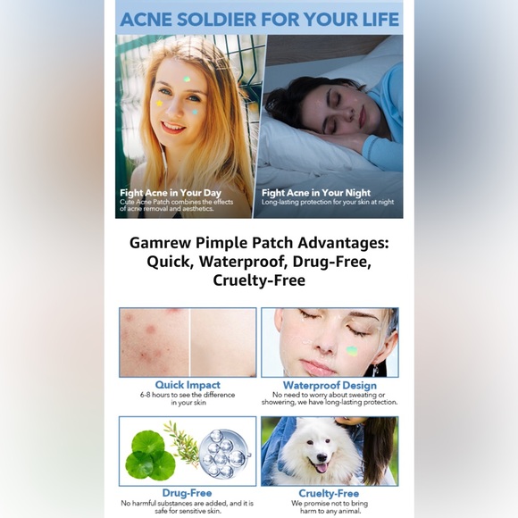 Pimple Patches for Face, Acne Patches for Blemishes Zits, Cute Stars & Shapes - Picture 9 of 13
